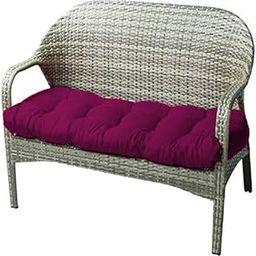 Daddy Cool Soft Tufted Indoor/Outdoor Furniture Bench Cushion 20x60 Inch, Swing Cushion with Durable Ties, Garden Patio Bench Pads & Balcony Backseat Pad for Sitting Pack of 1 Wine (Only Cushion)-image-82