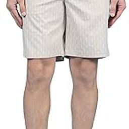 Men's Beige Printed 100% Cotton Lounge Shorts-picture-17