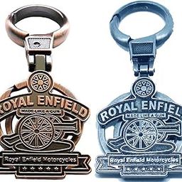 Combo of Double Ring Bike Hook Keychain Compatible With Royal RE Bullet Classic Bike & Cars - Pack of 2 Keychains-image-45