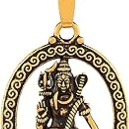� Gold Plated Brass Lord Shiv Bolenath Adiyogi Locket With Chain Pendant Necklace For Men And Women-picture-19