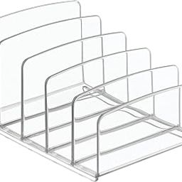 SHARMA PLASTICS Divided Makeup Organizer for Bathroom Countertops, Vanities, Cabinets - Cosmetic Storage Solution for, Eyeshadow Palettes, Contour Kits, Blush, Face Powder - 5 Sections (Clear)-image-25