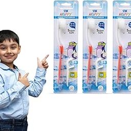 STIM Junior Hoppy Toothbrush For Kids For Age 10+ Years - Pack of 2 | Soft Bristles |Gentle on teeth| Dentist Recommended | Includes a STIM Flosser for Healthy Gums-3