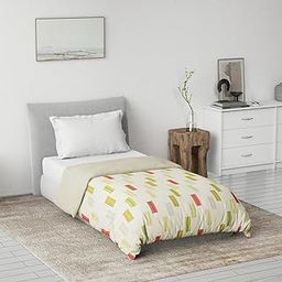 Ddecor 100% Cotton Single Reversible Dohar (137CM X 229 CM, Yellow) Digital Print Stripes-image-40