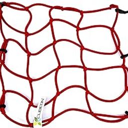 Cubeon Multipurpose Super Flex Strong Seat Bungee Cargo Net (Jali) Mesh for Bikes/Scooty (Multicolor) (RED)-image-30