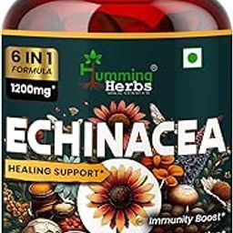 Humming Herbs Echinacea 1200mg with Elderberry & Bee Propolis - Immune Support Complex for Cold Prevention & Healing - Antioxidant, Immunity Boosting & Defense From Infection-0