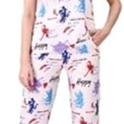 Women's Cotton Lycra Printed & Knitted Round Neck Night Wear Set of Top and Pazama-image-52