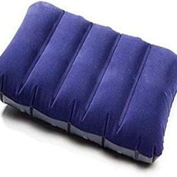 Walberrie Velvet Soft Air Inflatable Navy Blue Travel Pillow for Family, pake of 1-picture-46