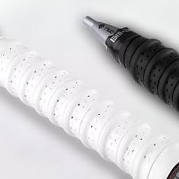 Acers Badminton Racket PU (Rubber) Soft Grip Pack of 2 Racquet Overgrip/Tape Mesh Plain (2 of White)-image-34