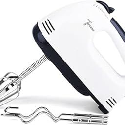 PIPALIYA Electric Hand Mixer 260 Watt, Lightweight Handheld Mixer, Egg Cream Food Beater, hand blender, 7-speed,with two Balloon Whisks, two Dough Hooks/ egg beater-picture-25