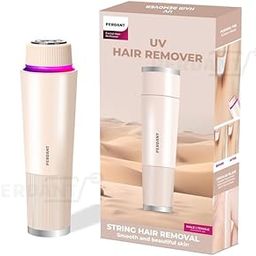PERDANT Portable Facial UV Hair Remover with Wide Hypoallergenic Head for Gentle Experience at Home &Portable Light-Up Lipstick Shaped-picture-30
