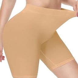 Comfortable Smooth Slip Shorts, Tight Seamless and Safety Panties Under Skirt for Women, Beige, Large-picture-18