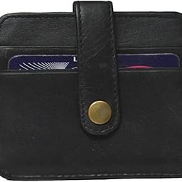 SlimSnap Leather Cardholder with Button Strap – Black Minimalist Wallet for Men & Women| Premium Everyday Carry-image-96