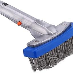 VANZACK 5 Inch Swimming Pool Brush Heavy Duty Stiff Bristles Perfect for Pool Cleaning Bathrooms and Outdoor Surfaces-image-23