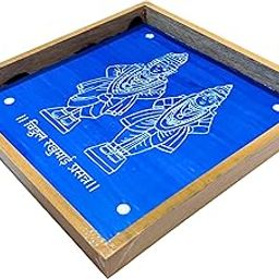 Anciently Vitthal Rukmini Rangoli Stencil Wooden, Rangoli Stencil Wooden, Rangoli Sacha Wooden, 1 Piece (10x10 Inches)-14
