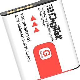 DIGITEK® (NP-BG1) Lithium-ion Rechargeable Battery for Sony Cyber Shot Digital Camera, 960mAh, No Memory Effect, For Sony Camera DSC-T20/W, HX10, H70, WX1/B, W170, W220, W230, W290, DSC-W300, DSC-H50B-21
