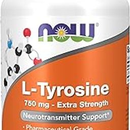 Now Foods L-Tyrosine 750mg, 90-Capsules-63