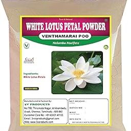 3V PRODUCTS White Lotus Powder 200g | Venthamarai powder | Nelumbo Nucifera Powder (Pack of 2x100g)-image-81