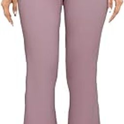 BlissClub Women Flow Collection Flare High Rise Pants Regular | Pockets | High Waisted | Quick Dry | Drawstring, XL, Grey-image-43