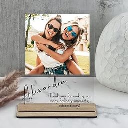 Shaivya Custom Besties Photo Frame with spotify song scannable code | Besties Photo Frame customized names | quotes, dates, time and place Tabletop-24