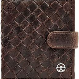 Helmutt Leather RFID Card Holder Wallet for Men | Braided Design | Snap Closure | 9 Card Slots, ID Slot | Slim Bifold Vintage Front Pocket Wallet (Mid Brown)-picture-33