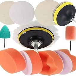 DIY Crafts With+ 1x Felt Pad, 6"inch Kit, 8-13x Gross Polishing Buffing Pad Kit Polisher Drill Adapter Car Polish Sponge Wheel Kit Car Wash Cleaning Tools Cleaning f (With+ 1x Felt Pad, 6"inch Kit)-picture-29