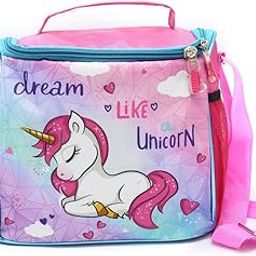 ShopNGift Kids Polyester Dream Like Unicorn Tiffin Bag (Multicolour)-image-6