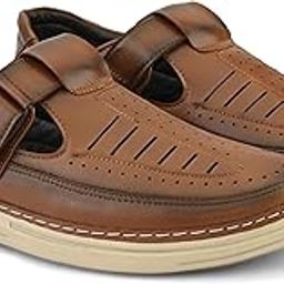 Mens Marlinflex Fisherman Sandals with Adjustable Velcro Strap & Cushioned Sole | Sporty Summer Closed Comfortable Toe Sandal Soft Cushioned Insole | Trendy Design with Heel Support-image-15