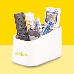 10Club Multifunctional Brush Stand, Anti-Slip AC Remote Holder for Home, Office, or Desk, Versatile Everyday Essential for Organizing - White-image-13