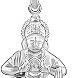 Sterling Silver 925 Bhakta Hanuman Pendant With Link Chain| Necklace To Gift Women & Girls | With Certificate Of Authenticity And 925 Stamp | 6 Months Warranty*-image-51
