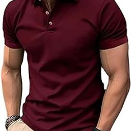 Men's Slim Fit Polo T-Shirt – Classic Short Sleeve Casual T-Shirt, Lightweight & Breathable Poly Cotton-image-5