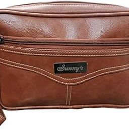 Mens Multipurpose Leather Travel Pouch Wrist Hand Bag for Cash Money Carrying Purpose (Brown)-picture-49