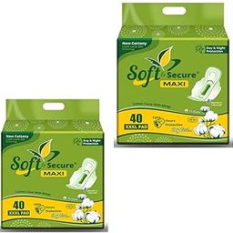 SOFT & SECURE New Menstrual/Sanitary pads 40 Pads (XXXL, 80, count)-image-93