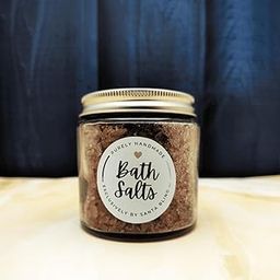 Handmade Lavender Bath Salts | 250g Glass Jar | Calming Bath Soak for Relaxation, Stress Relief and Soft Skin-image-72