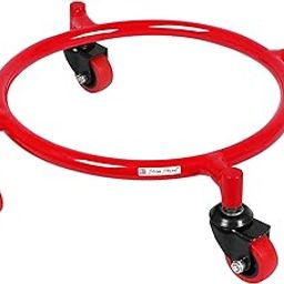 SLIMSHINE Gas Cylinder Stand | Cylinder Stand with Wheels | Gas Trolly | LPG Cylinder Stand | LPG Gas Cylinder Trolley with Heavy Duty PU Wheels for Home Cylinder (RED)-image-67