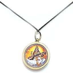 Shree Maa Saraswati Yantra Mantra Brass Pendant For Men And Women-image-77
