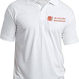 Bank of Baroda Logo Printed Polo/Collar Half Sleeve T-Shirt for Bank of Baroda Staff Employee Promotion T Shirt for Men and Women-image-87