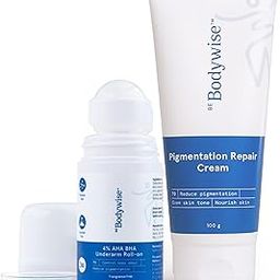 Be Bodywise Pigmentation Repair Kit | 4% AHA BHA Underarm Roll-on (50ml) & Repair Cream (100g) | For Underarm Odour and Pigmentation | Suitable for Sensitive Skin-54