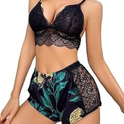 Chemise Satin Printed top Short Nightwear for Honeymoon, First Night and Bridal wear-image-20