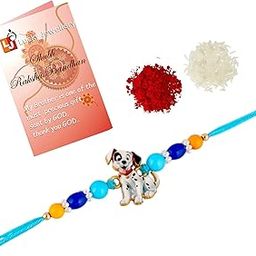 Trendy Fashion Gold Plated Cute Cartoon Dog Kids Rakhi - Rakshabandhan Special Rakhee Bracelet for Kids Brother Bhaiya Bhai Bhabhi - Pack of 1 (60-S5R1-JC75)-image-19