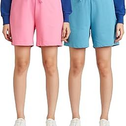 Women's Cotton Blend Regular Fit Lounge Shorts (Pack of 2 | Available in Plus Size)-image-18
