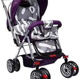 1st Step Yoyo Baby Stroller with 5 Point Safety Harness and Reversible Handlebar Stroller for Baby|360° Swivel Wheel|Large Storage Basket|Kids|Infants|New Born of 0 to 3 Years|Capacity 15kg (NPurple)-23