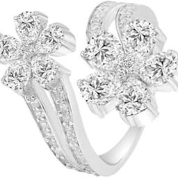 Pure 925 Sterling Silver AD Ring For Women I Certificate of Authenticity & 925 Hallmark I American Diamond Gold Plated Rings-image-25