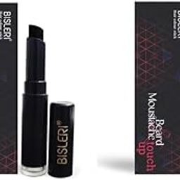 Bisleri Instant Black Hair Color Beard Moustache Touch Up Stick 2pcs x 3gm= 6g, Black,Hair Root,Side Locks for quick touch up beard stick-2