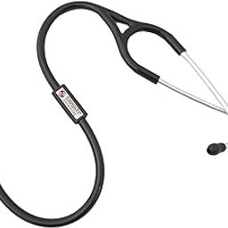 SRISHTI THROB-SS|| VERSATILE ADULT AND PAEDIATRIC 2-SIDED CHEST PIECE|| ANODIZED ALUMINIUM HEADSET WITH COMFORTABLY ANGLED (Black)-image-2