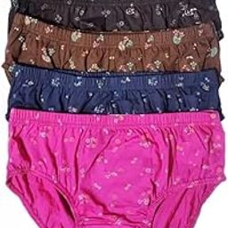 Women's Printed Cotton Brief's/Panties/Super Comfortable/Super Soft & Skin Friendly/Hipster Style/Multicolor Pack of 5 pcs-image-28