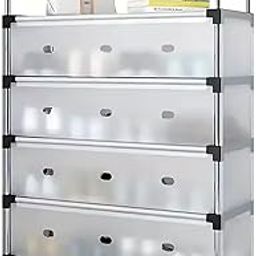 Multi-Tier Expandable Metal Shoe Rack Organizer | Space-Saving Vertical Shoe Shelf with Flip Door Design for Entryway, Closet, Mudroom, & Garage | Durable & Stackable Footwear Storage Solution-image-11