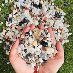 Garden Art Polished Pebbles | Natural Stones Best for Home Decor, Vase Filler, Aquarium Pot Plants, Fishtank, Garden Landscape and Tree Surrounding (Mix Chips, 2 KG)-image-73