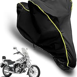 AUTOBIRSA Waterproof Two Wheeler Cover for Bajaj Avenger Cruise 220 Bike | UV Proof, Heat Resistant & All Weather Protection | Black & Yellow Piping Color | Durable & Triple Stitched-image-81