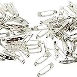 fure Metal Brooch Pins - 2.5cm (Rhodium) - Pack of 100 Pieces-picture-15