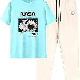 Oversize Track-Suit Set For Men's Rounded Neck and printed T shirt|| Half Sleeves.-image-85